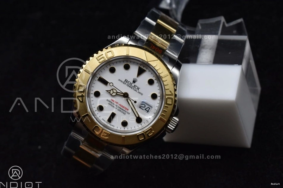 Yacht-Master 116623 GMF White Plated YG SA3135 Edition on YG Dial SS Bracelet Best 0417